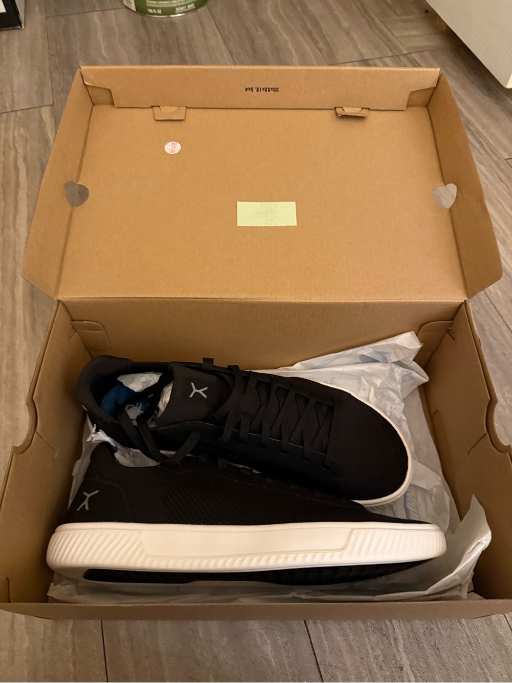 Lux Black and White Low-Top Sneakers